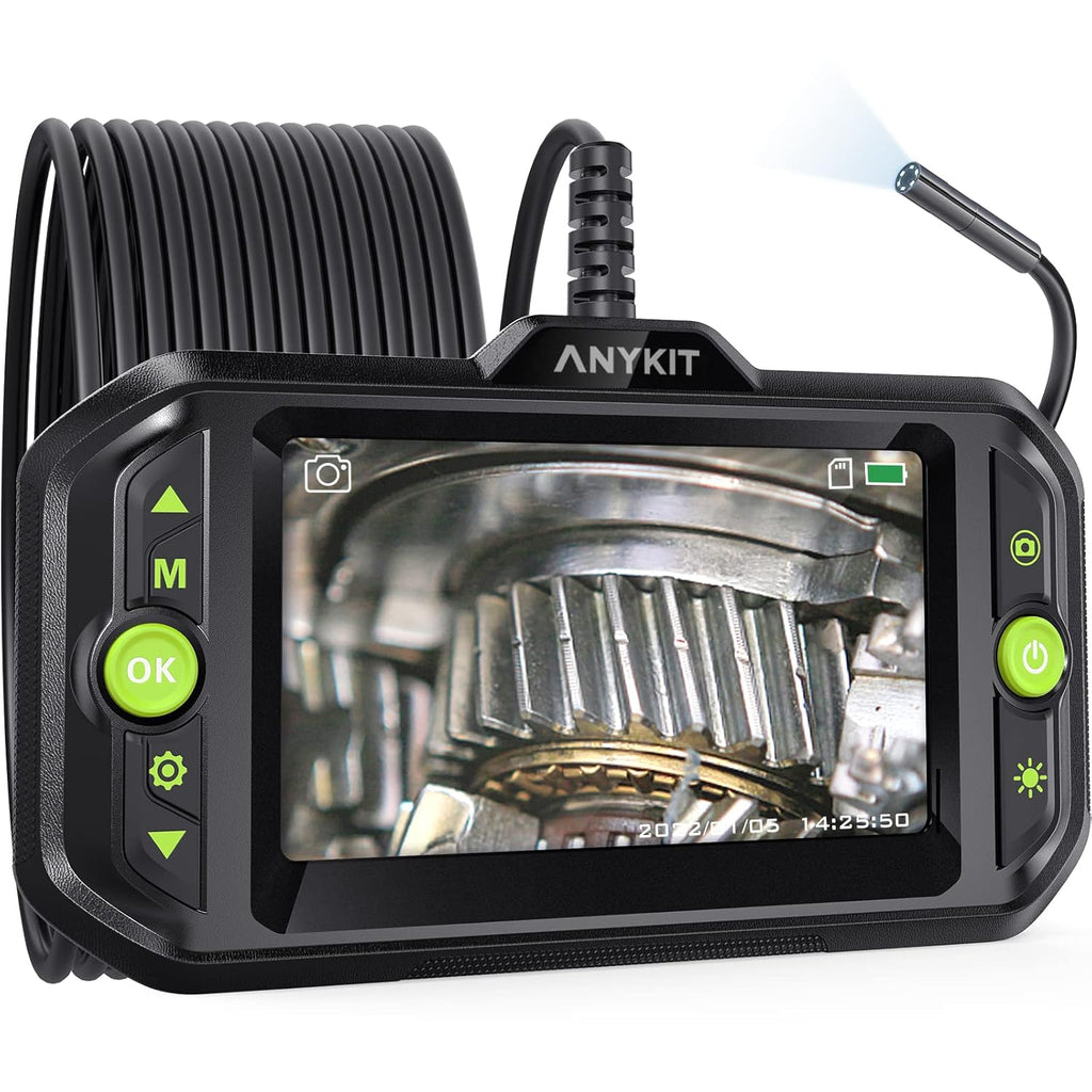 1080P HD Borescope Inspection Camera with 6 LED Lights and 16.4ft Semi-Rigid Gooseneck G8007
