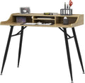 Black Graphite Ashwood Desk with Storage Compartments S59937