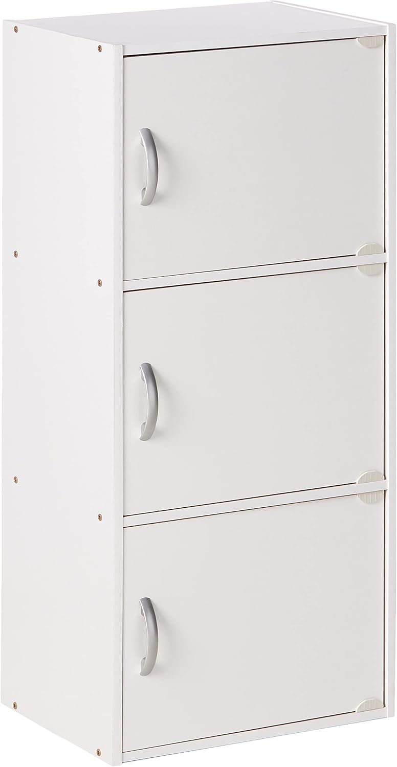 3-Shelf Black Bookcase Cabinet G395