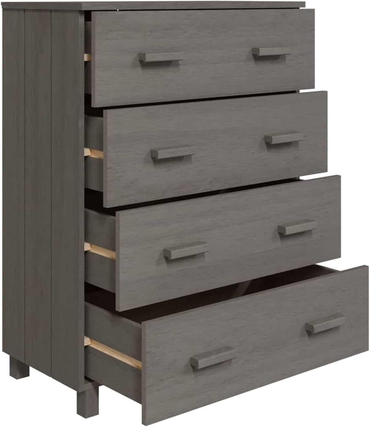 Light gray Pine Wood Sideboard Cabinet with 3 Drawers Q307720