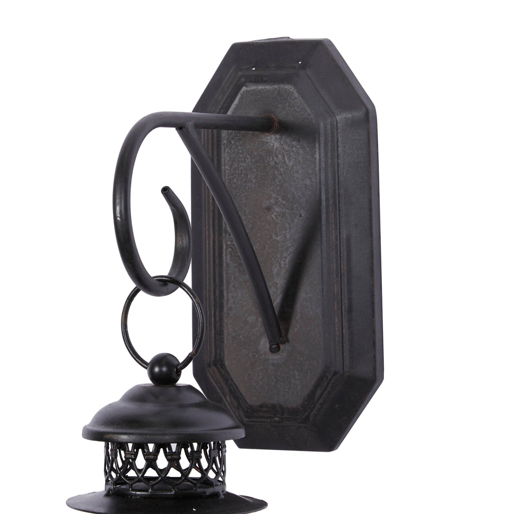 Black Iron Industrial Candlestick Holders A732604