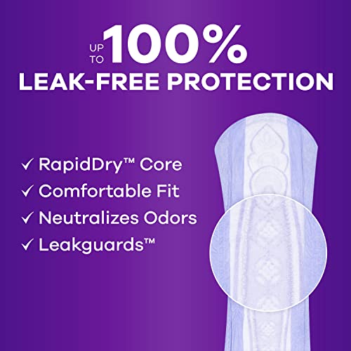Adult Extra Heavy Long Incontinence Pads, 45 Count x 2 Packs (90 Count total) B832