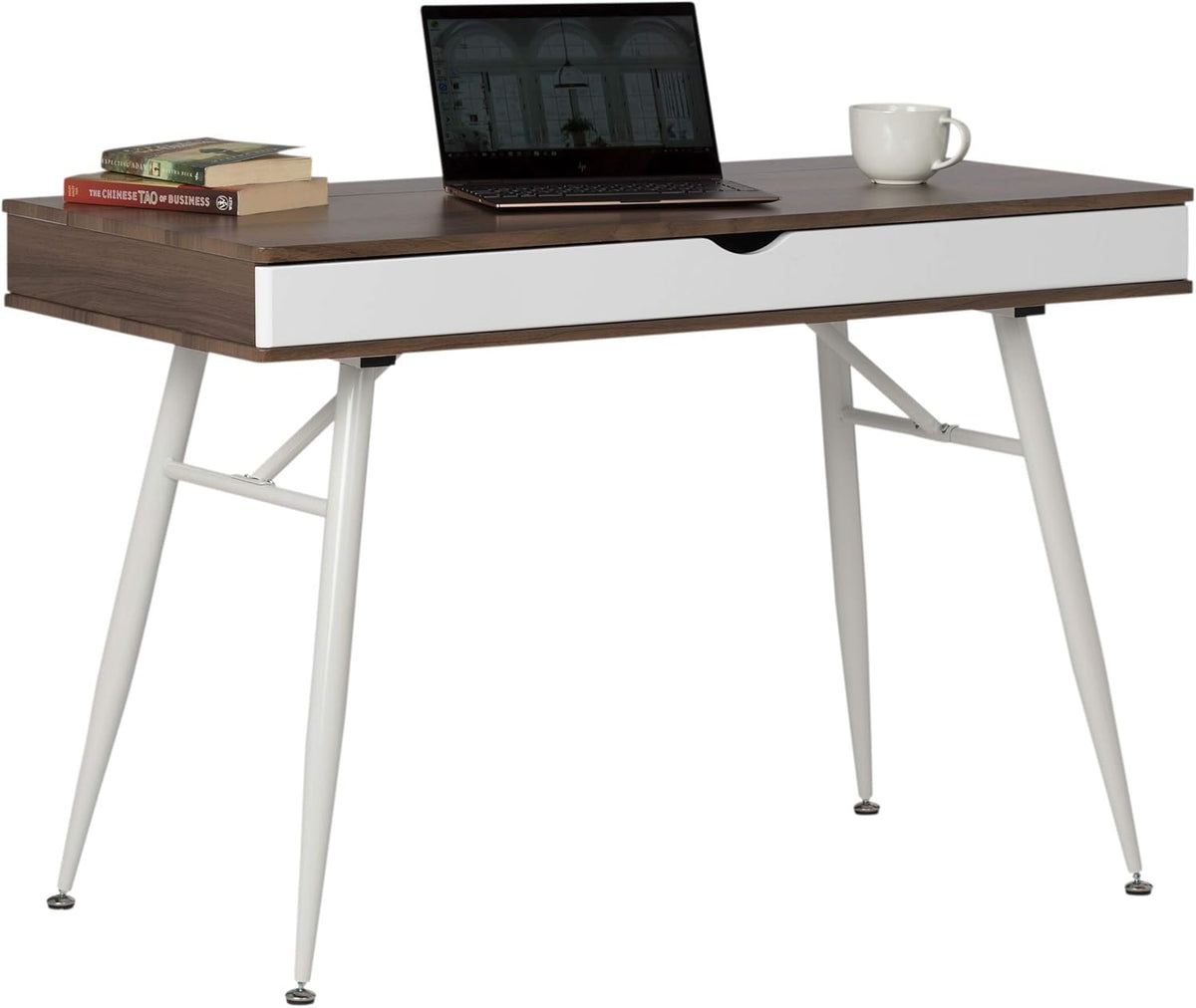 Black Graphite Ashwood Desk with Storage Compartments S59937