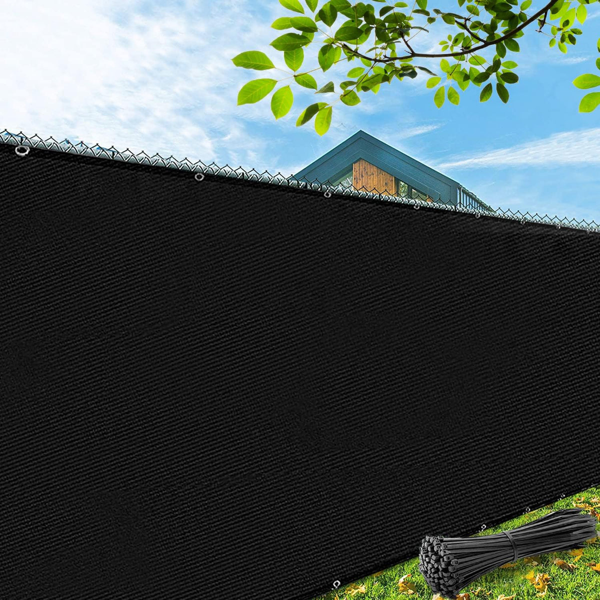 6x50ft Heavy Duty Privacy Fence Screen Black A742450