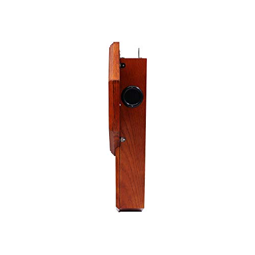 Light Oak Traditional Schoolhouse Wall Clock with Chime & Pendulum K10476