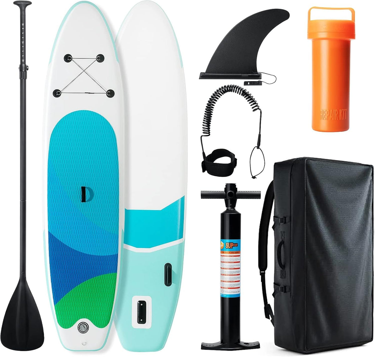 Inflatable Stand Up Paddle Board with Adjustable Paddle, Pump, Leash & Carry Bag E667