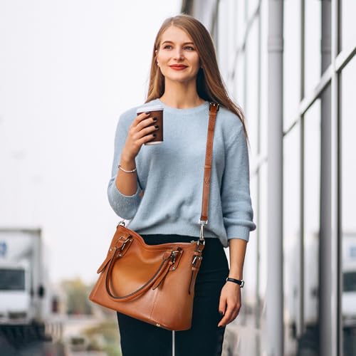 Genuine Leather Tote Shoulder Bag Satchel Purse Top Handle Hobo Crossbody Purse Z76774