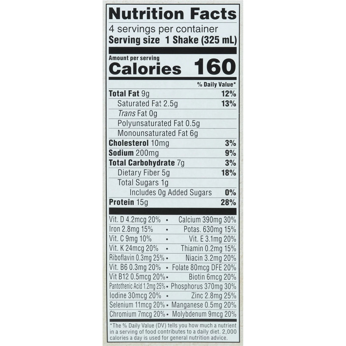 Milk Chocolate Protein Shake B9264