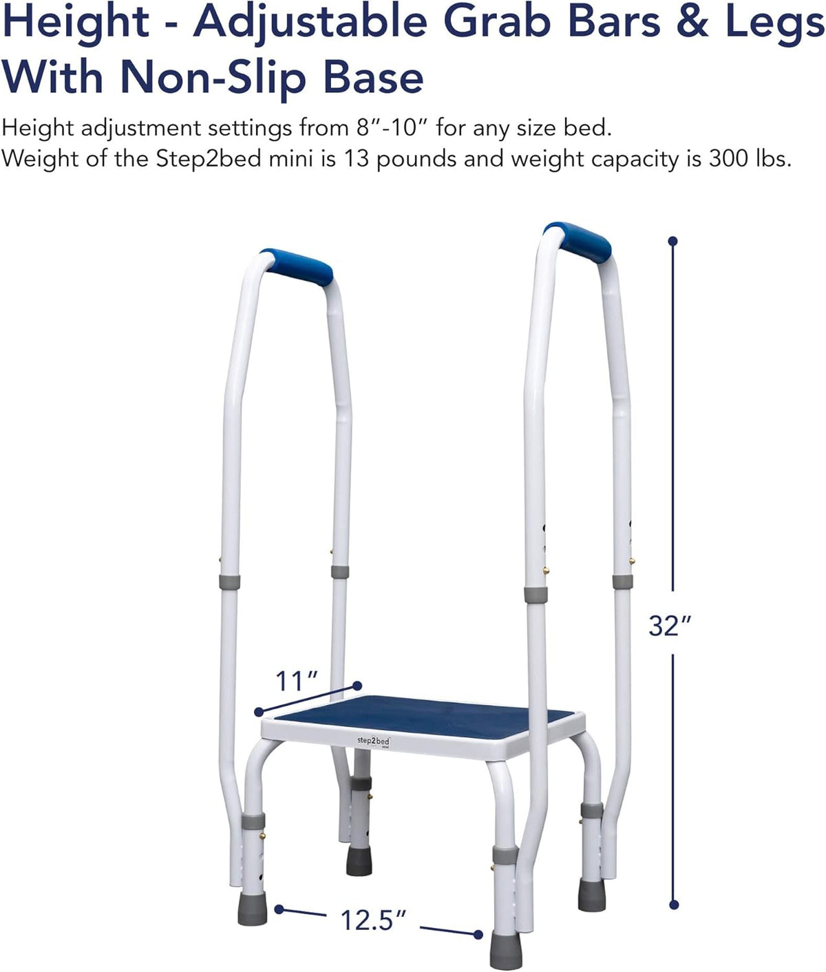 Adjustable Height Stainless Steel Step Stool with Handle E3421