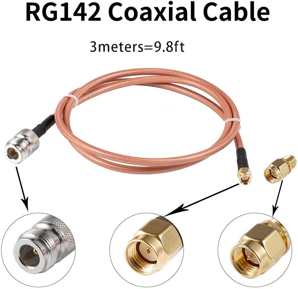 915MHZ LoRa Omni Outdoor Fiberglass Antenna 10dBi with RG142 Cable T991