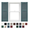 Vinyl Open Louver Shutters 1 Pair 14.5 x 64 Blue Q9971