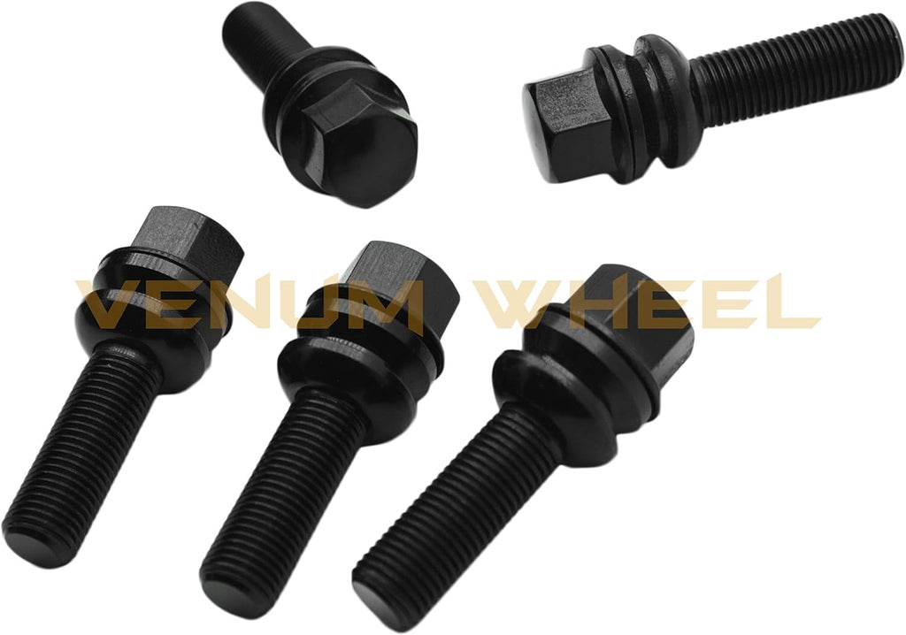 10 Pc Black Lug Bolts M14 X 1.5 I40029