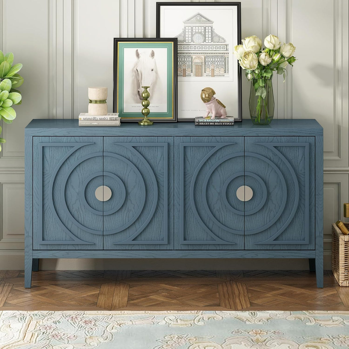 60" Storage Cabinet with Metal Handle W892975