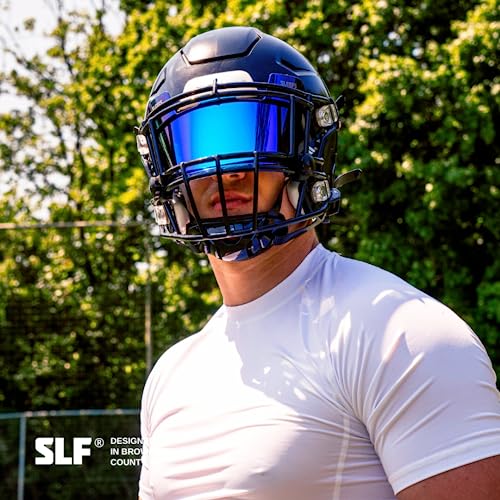 Tinted Football Visor with Clips and Microfiber Bag J1589