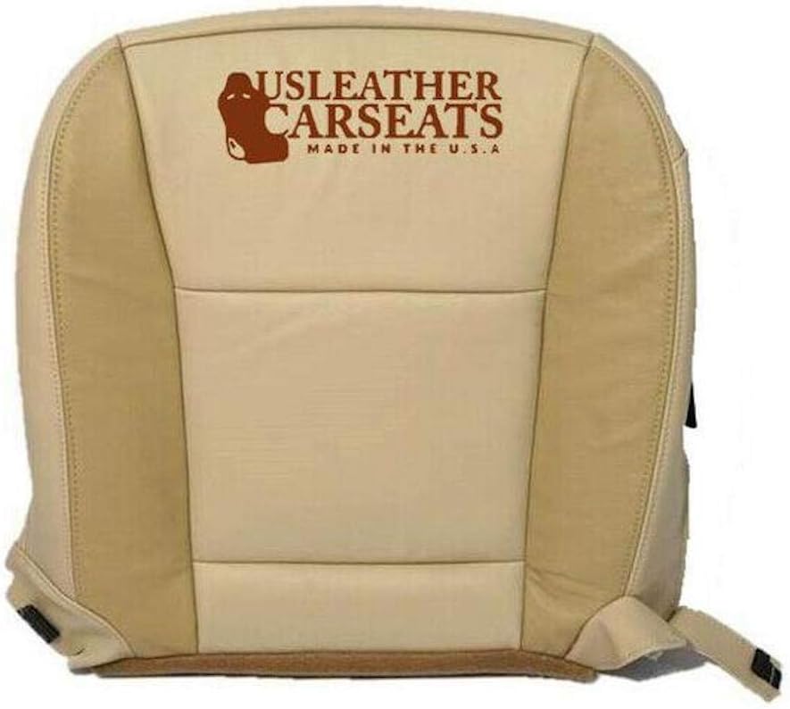 Synthetic Leather Seat Cover 2 Tone Tan I5290