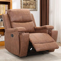 Red Brown Leather Manual Recliner Chair P94973