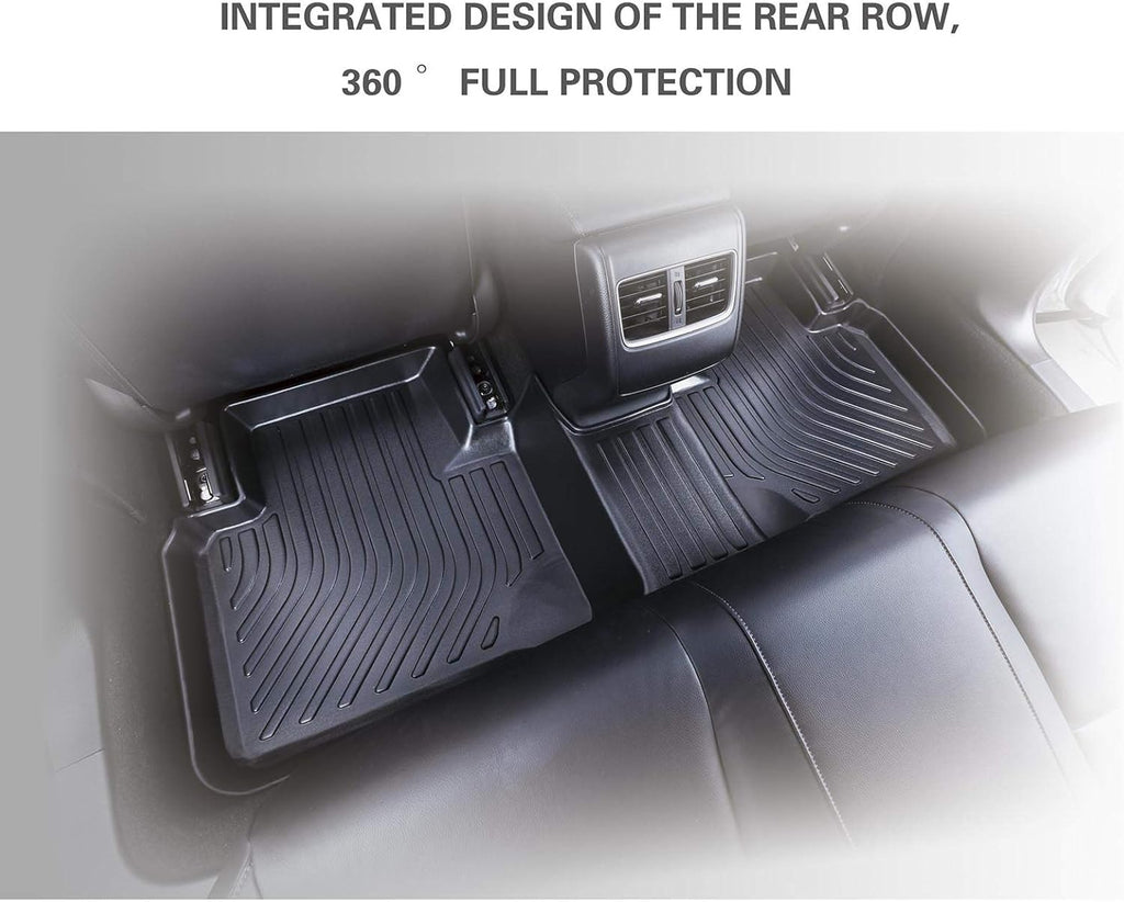 Custom Waterproof All Weather TPE Car Floor Mats Full Set Black V30482