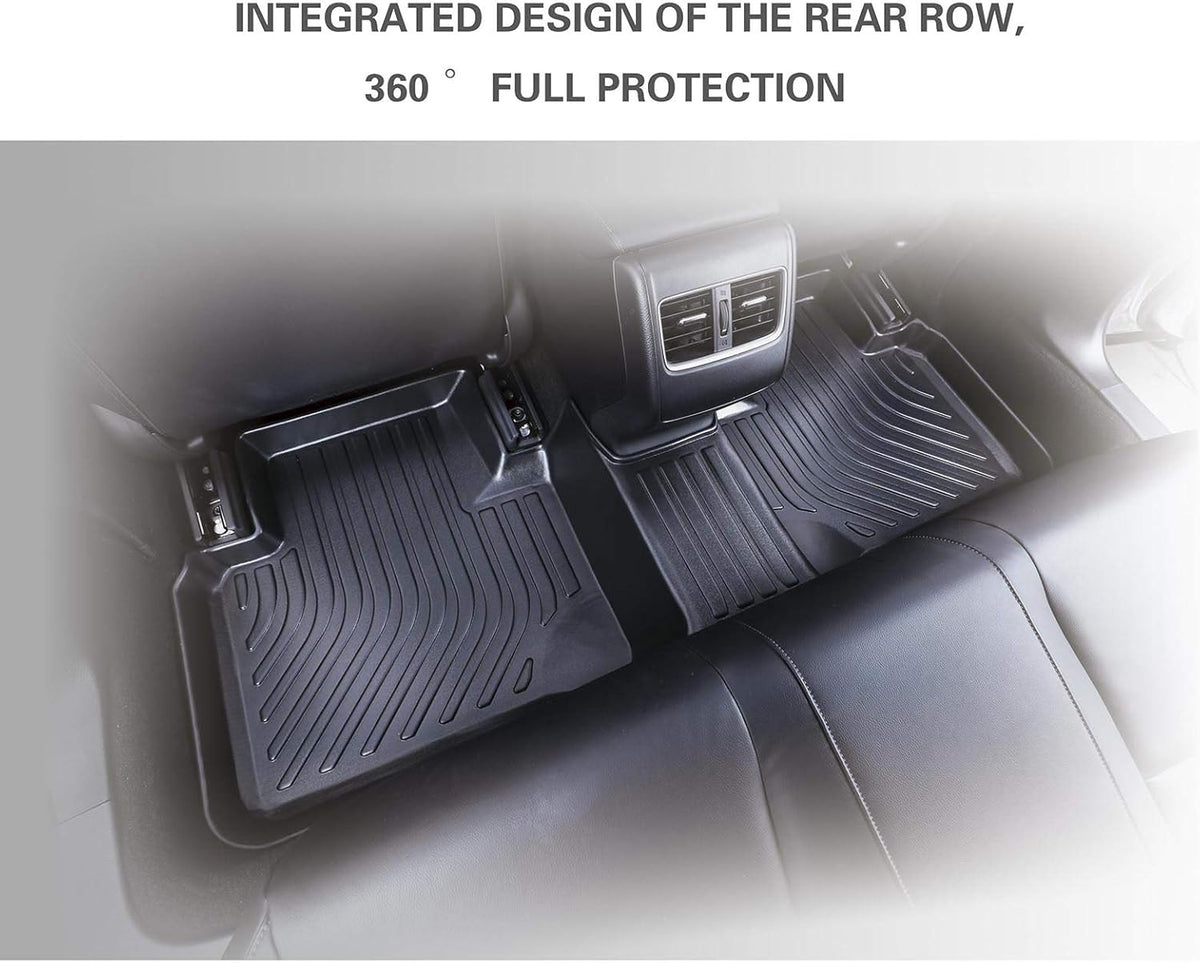 Custom Waterproof All Weather TPE Car Floor Mats Full Set Black V30482