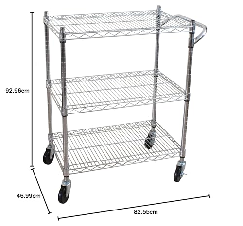 Chrome 3-Tier Heavy Duty Utility Cart T478163