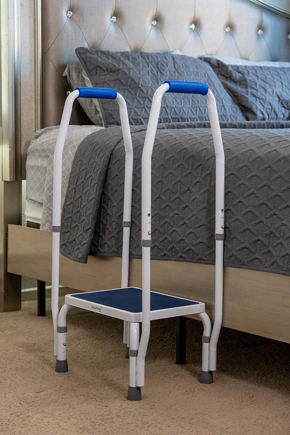 Adjustable Height Stainless Steel Step Stool with Handle E3421