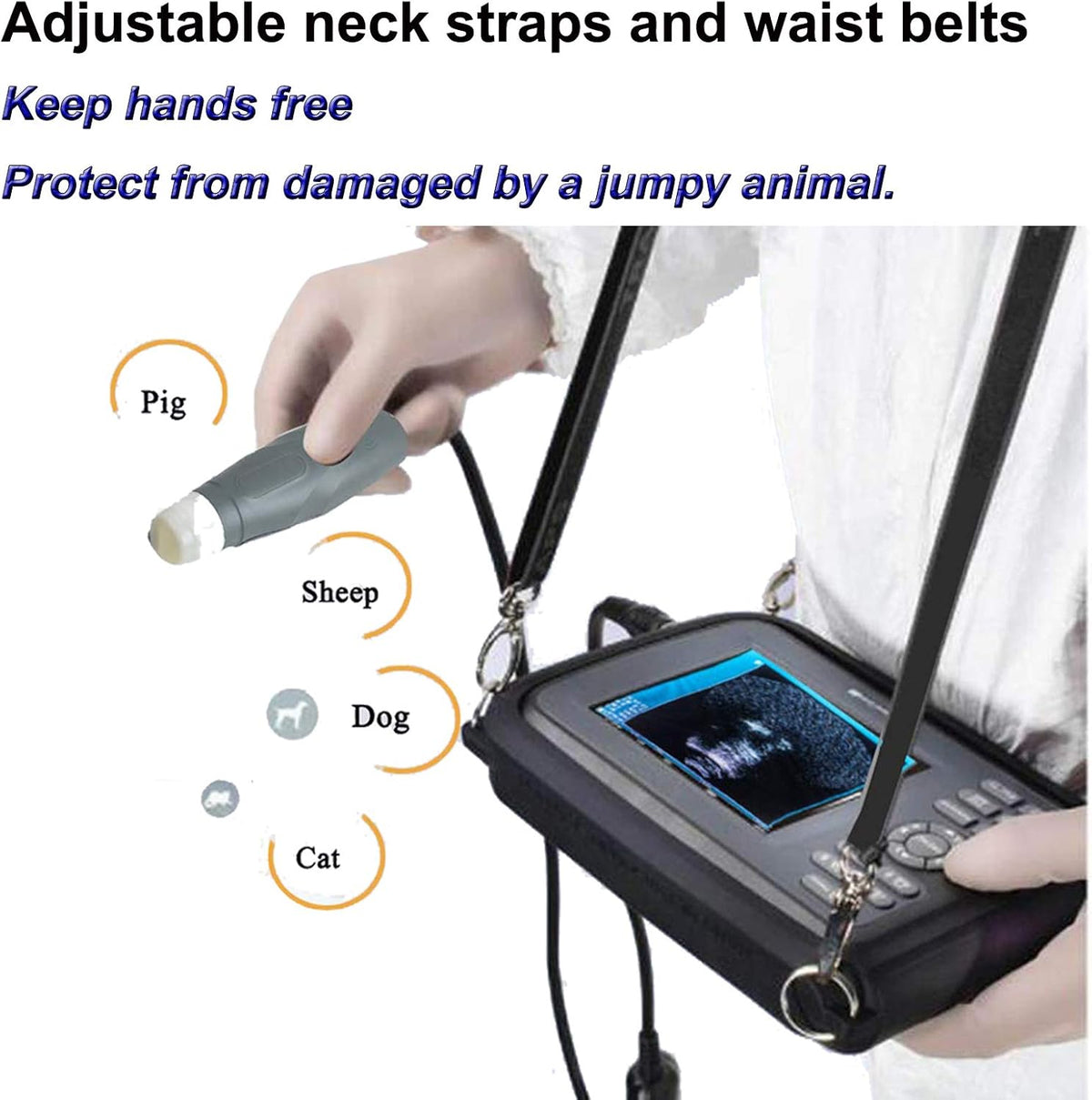 Veterinary Ultrasound Scanner Kit Rechargeable with 3.5MHz Probe J406