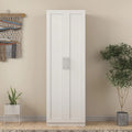 White 2 Door 3 Partition Wardrobe Cabinet E303