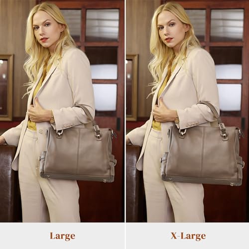 Soft Genuine Leather Satchel Tote Shoulder Bag P4588