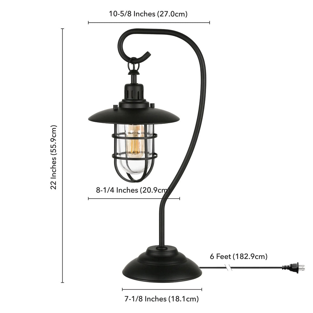 Blackened Bronze Lantern Lamp Y356