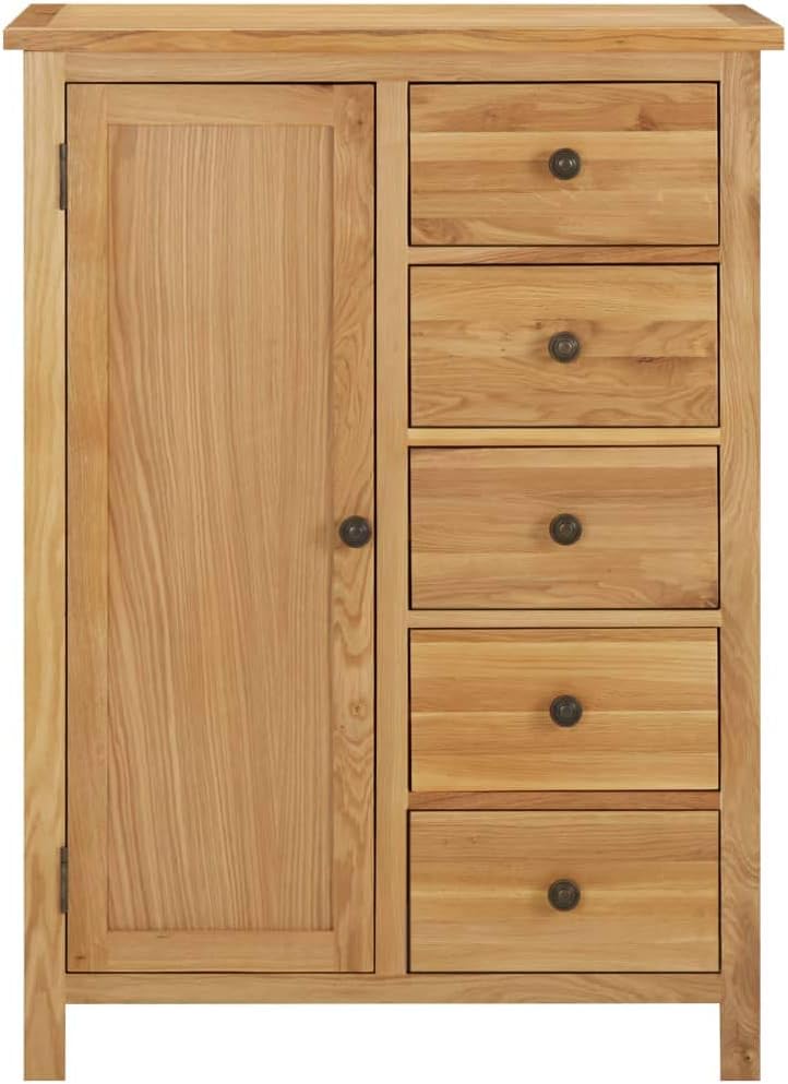 Solid Oak Wood Wardrobe C2606