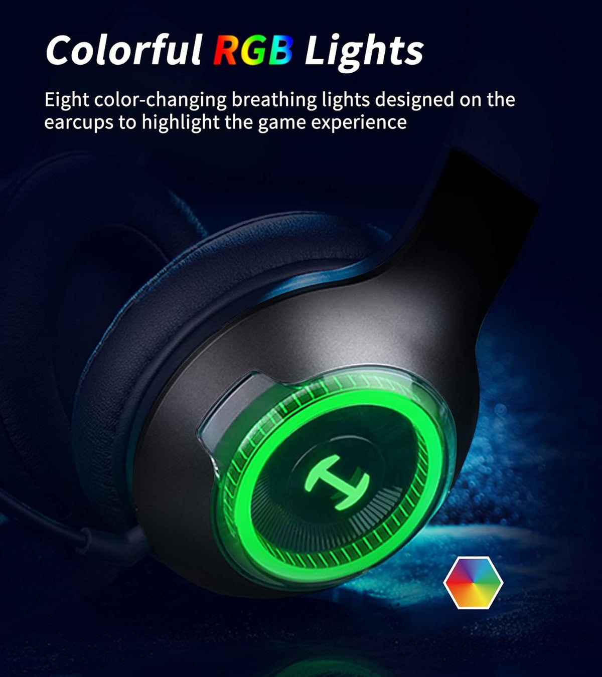Bluetooth 5.0 Wireless Gaming Headset with Detachable Microphone M396