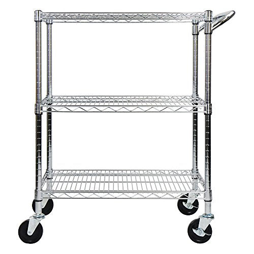 Chrome 3-Tier Heavy Duty Utility Cart T478163