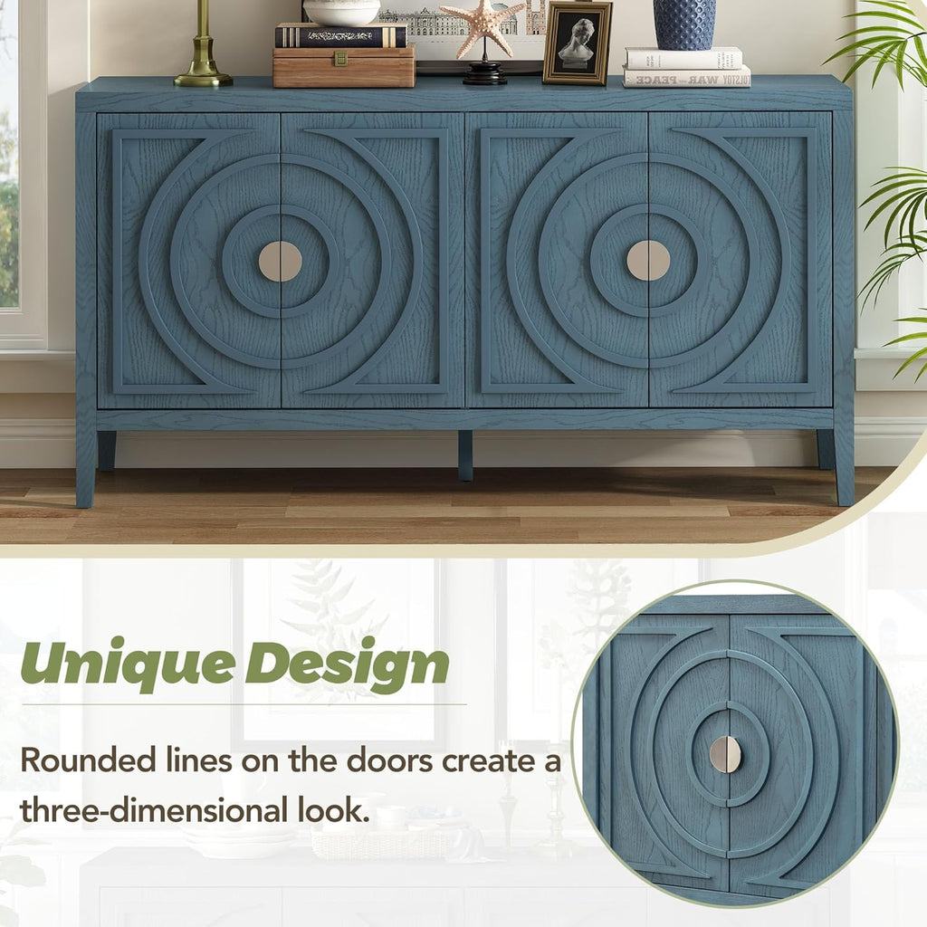 60" Storage Cabinet with Metal Handle W892975