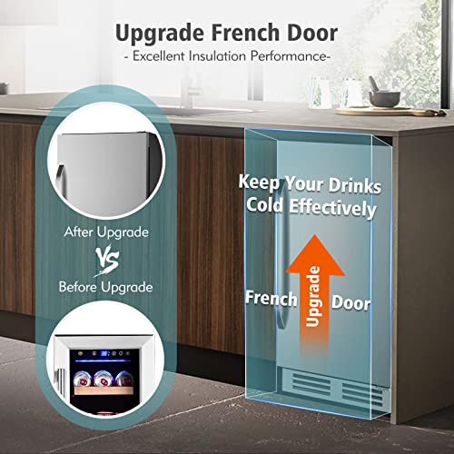 35L 250 Counts Electric Cigar Humidor Cabinet with Digital LED Screen G42019