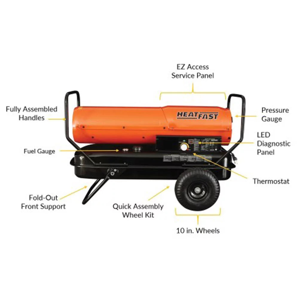 215,000 BTU Forced Air Kerosene Heater With Thermostat G15735
