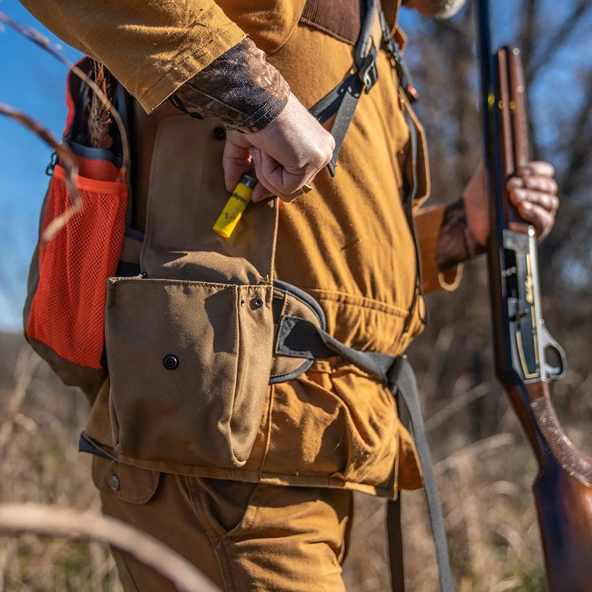Orange Grey Upland Hunting Vest with Blood-Proof Lining H570