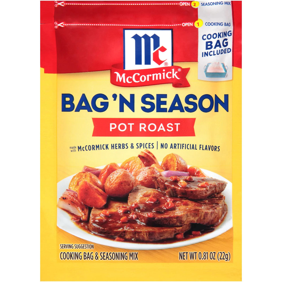 0.81 Oz Pot Roast Seasoning Bag, 6 Pk M4216