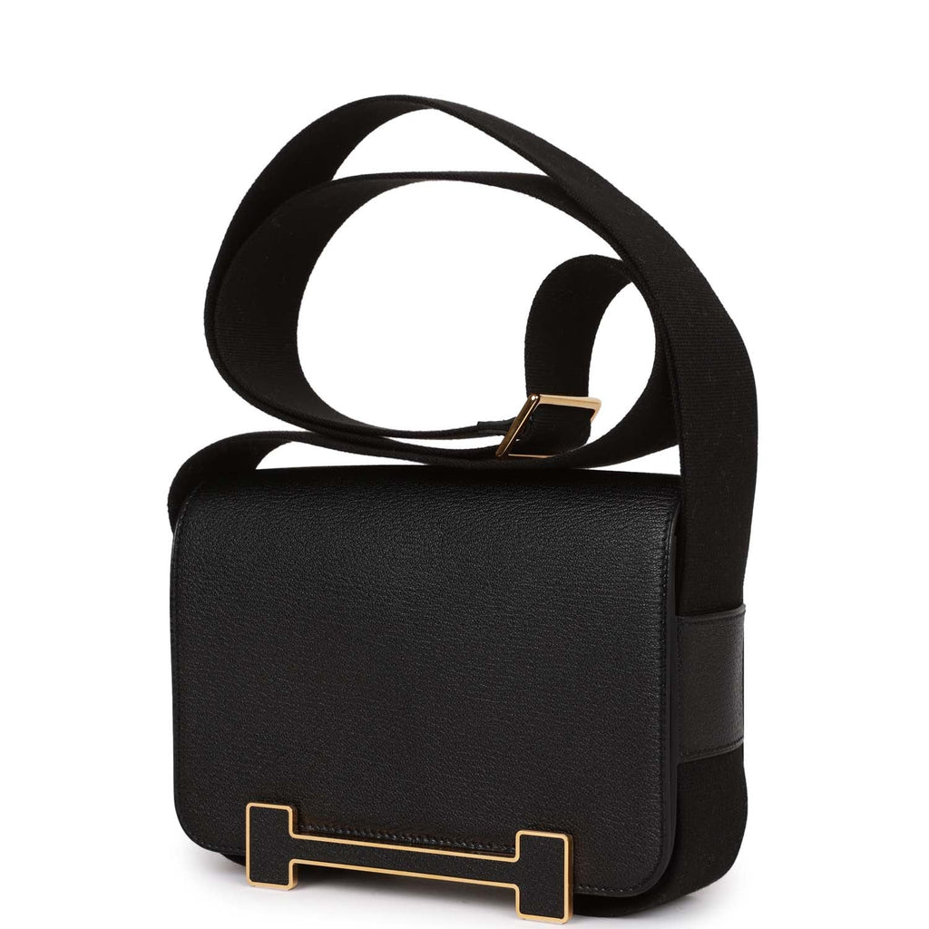 Black Chevre Gold Hardware Geta K830484