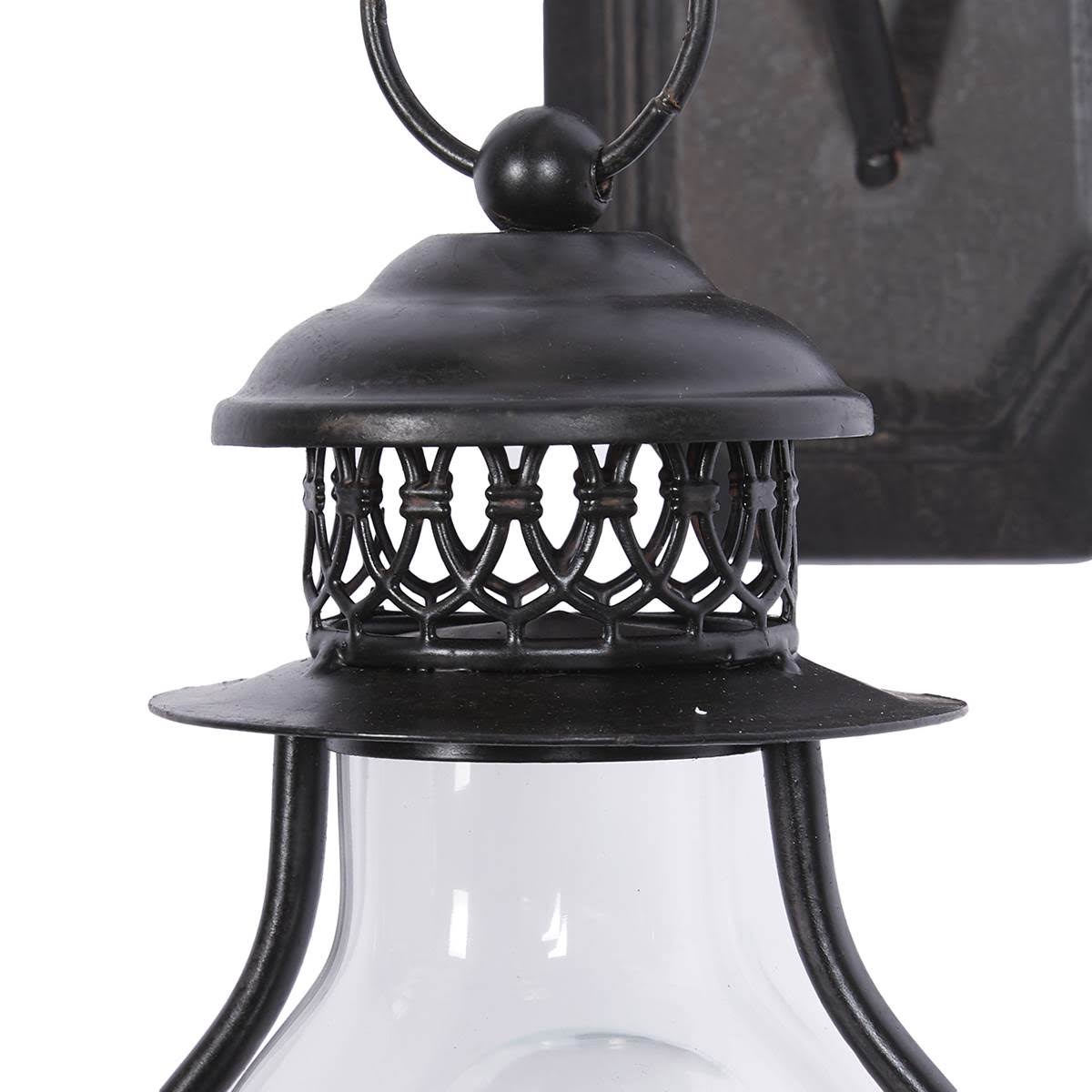Black Iron Industrial Candlestick Holders A732604