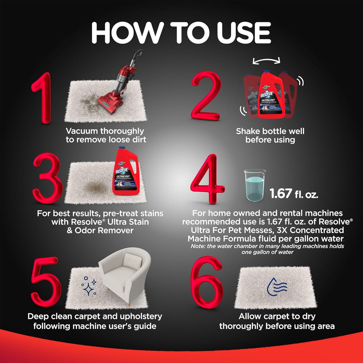 48 oz 3X Concentrate Carpet Cleaner Solution Q79657