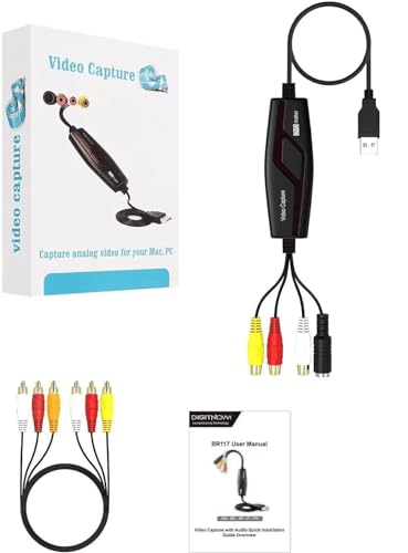 Video Capture Card, USB2.0 Video Capture Device, RCA to USB Converter B9932