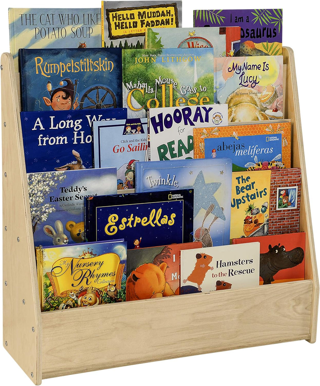 Fully Assembled 5 Shelf Front Facing Kids Bookshelf Z5789