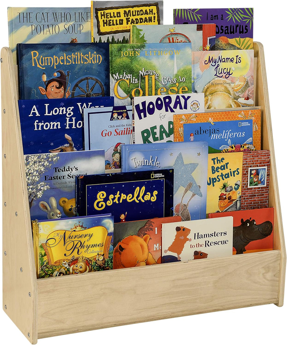 Fully Assembled 5 Shelf Front Facing Kids Bookshelf Z5789