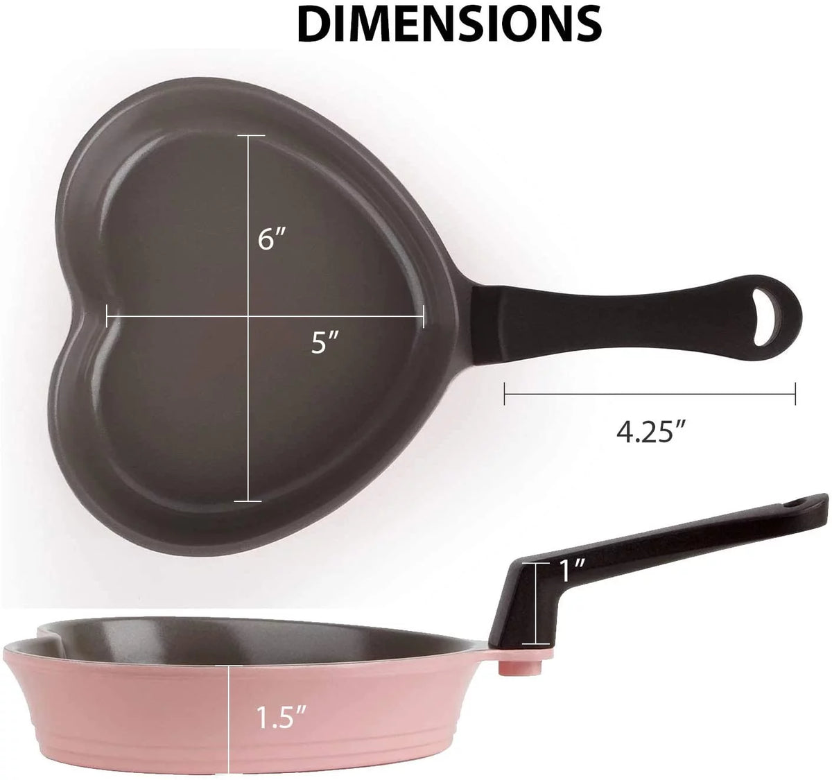 Pink & Red Ceramic Nonstick Heart-Shaped Egg Pan Set J967311