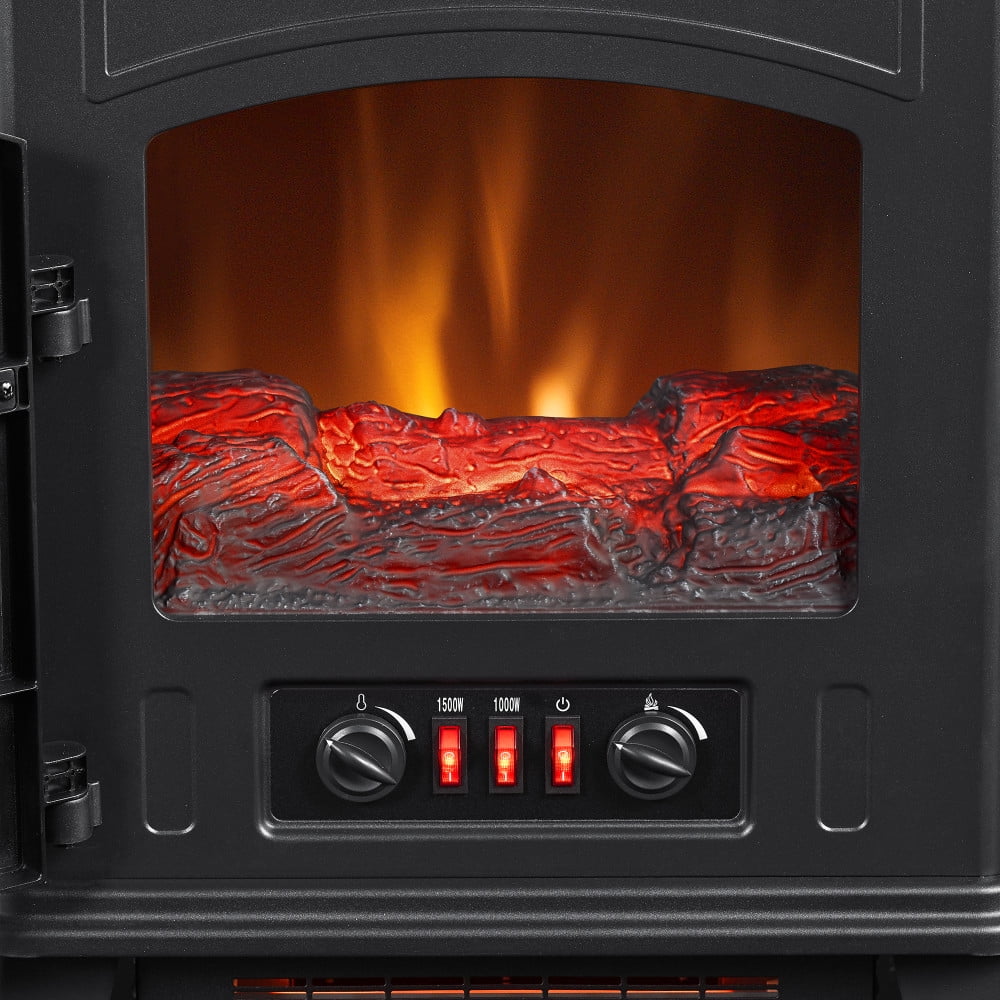 Black Infrared Quartz Electric Fireplace Stove Heater K277