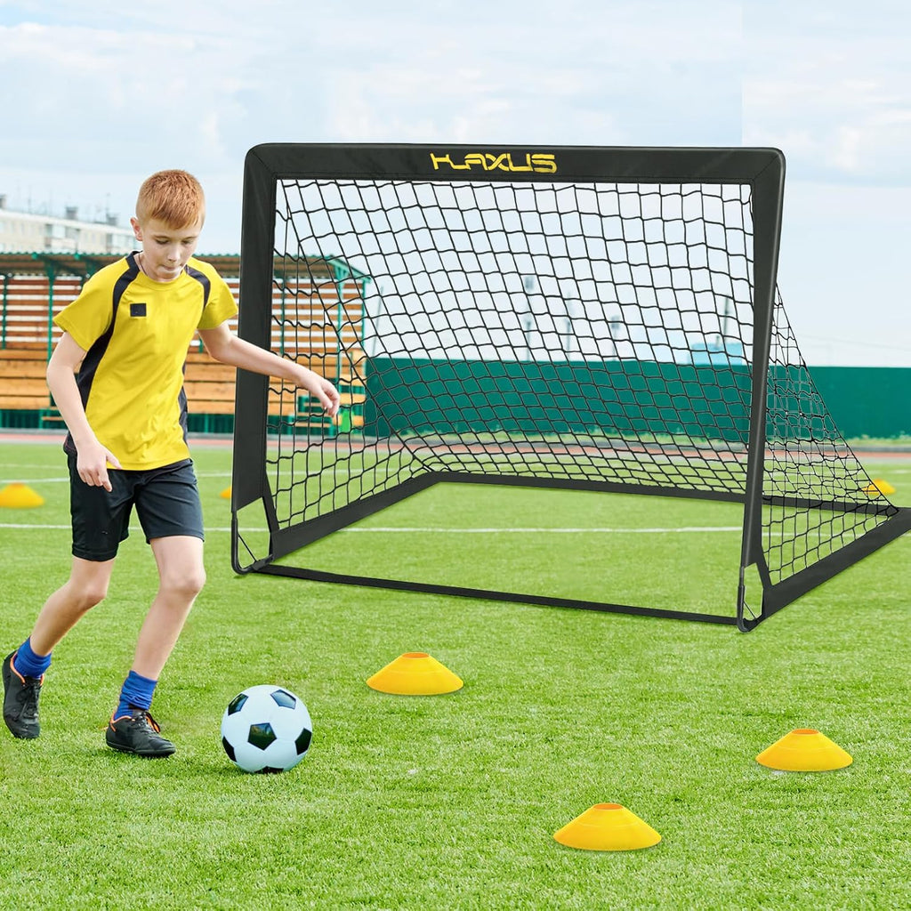 2 Set 4x3 ft Portable Pop Up Soccer Net with Soccer Ball I377