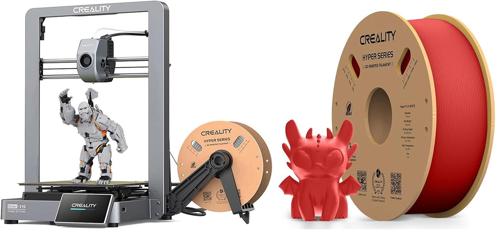 3D Printer with 600mm/s Printing Speed, Direct Drive Extruder, 60W Hotend Heater, Red PLA Filament F723