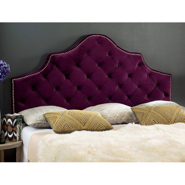 White King Tufted Velvet Headboard Q8584