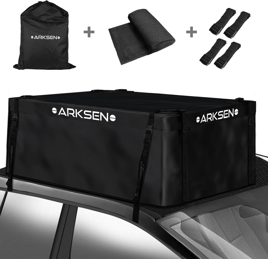 Extra-Wide 21 Cubic Feet Waterproof Rooftop Cargo Carrier Bag with 8 Reinforced Straps X144
