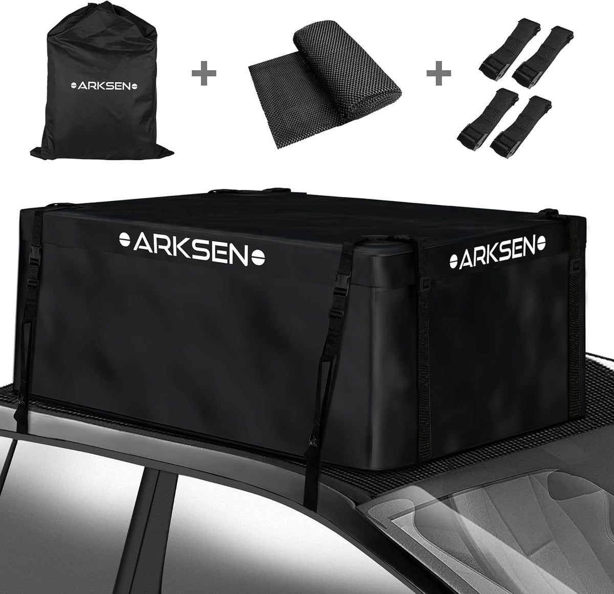 Extra-Wide 21 Cubic Feet Waterproof Rooftop Cargo Carrier Bag with 8 Reinforced Straps X144