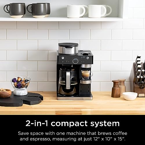 Espresso & Coffee Maker with Built-in Frother, Black B8349
